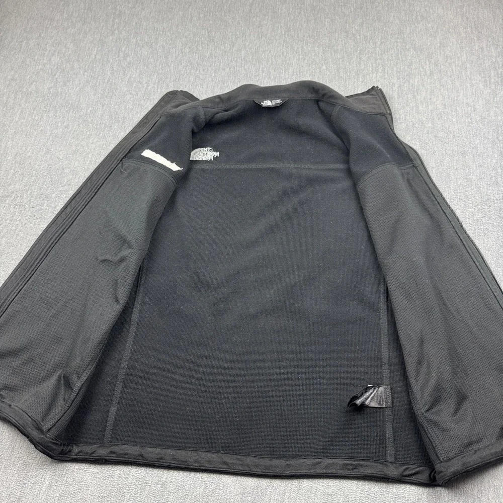 The North Face Vest Mens Medium Black Ridgewall Softshell Full Zip Windwall Logo